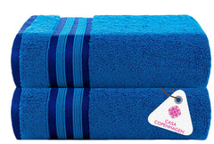 Casa Copenhagen Egyptian Cotton Exotic Hand Towel 400 Gsm (Zt Electric Blue)- 2 Pcs