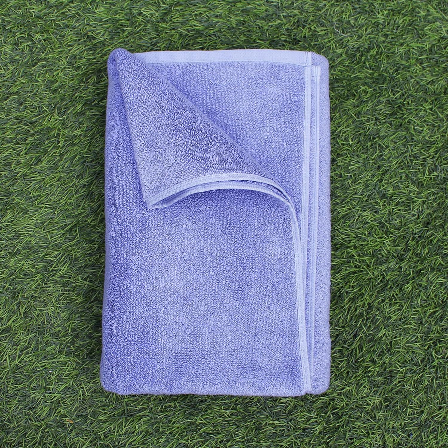 Heelium Bamboo Bath Towel 600 Gsm | Ultra Absorbent | 3x Softer Than Cotton Towels | Pack Of 2 (Iris, Grey)