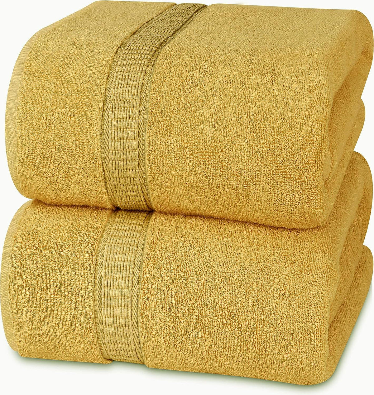 Rewop Microfiber Bath Towels 1200 Gsm | Large Size-Super Soft Coral Fleece Bathing Towel With Hook Quick Dry Super Absorbent-Bath Towel For Men & Women (Yellow)- Pack Of 2