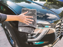 Softspun Microfiber Cloth Towel 400 Gsm | Extra Thick Microfiber Cleaning Cloths Perfect For Bike, Auto, Cars Both Interior & Exterior (Grey)- Pack Of 1