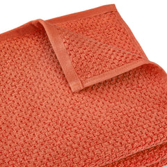 Spaces 100% Cotton Bath Towel 500 Gsm | Quick Dry Nano Spun Special Texture Bath Towels (Red)