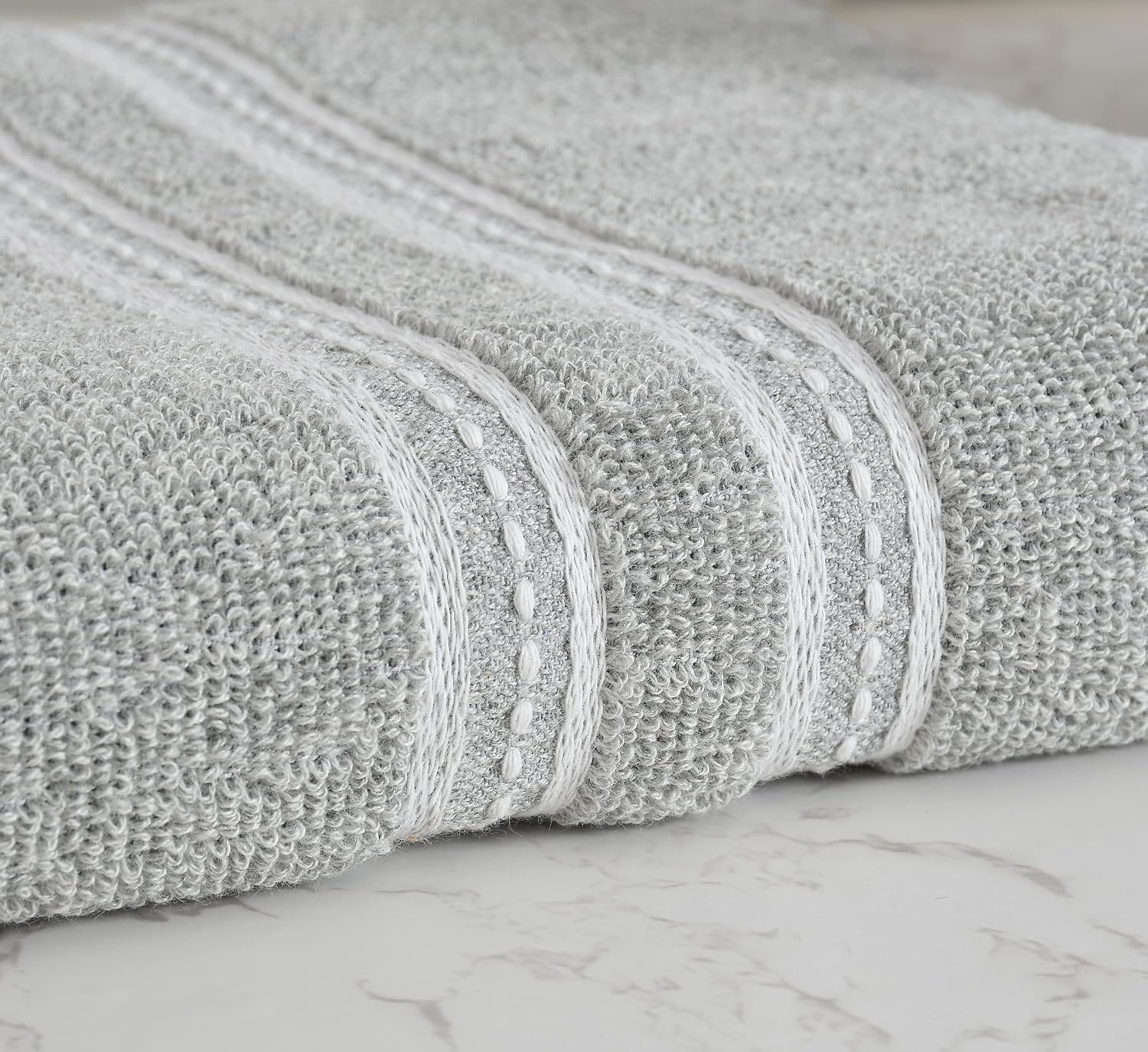 Cotton Bolls Polycotton Large Size Terry Cotton Bath Towel 400 Gsm (Light Grey)
