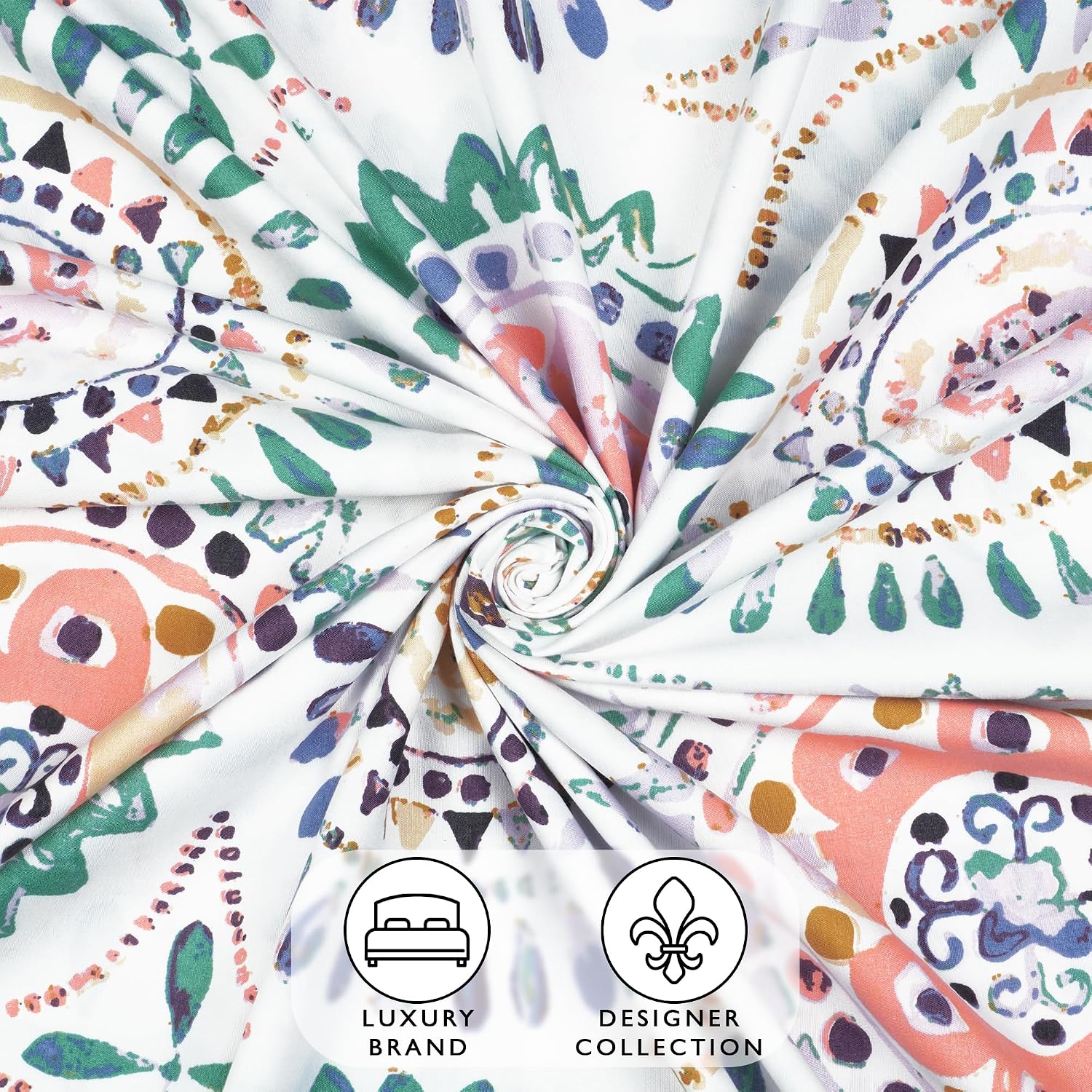 Fitted Bedsheets King Size With 2 Pillow Cover - 72 X 78 Inches, Multicolor | All Around Elastic Bedsheet - Crafted From Soft, Breathable Fabric