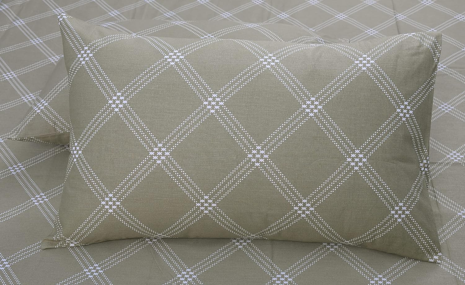 Cotton 210 TC Premium Queen Size For Bedsheet With 2 Pillow Covers - 88 X 100 Inches, Brandon Beige | All Weather Comfort & Bedroom - Softness & Natural Breathability