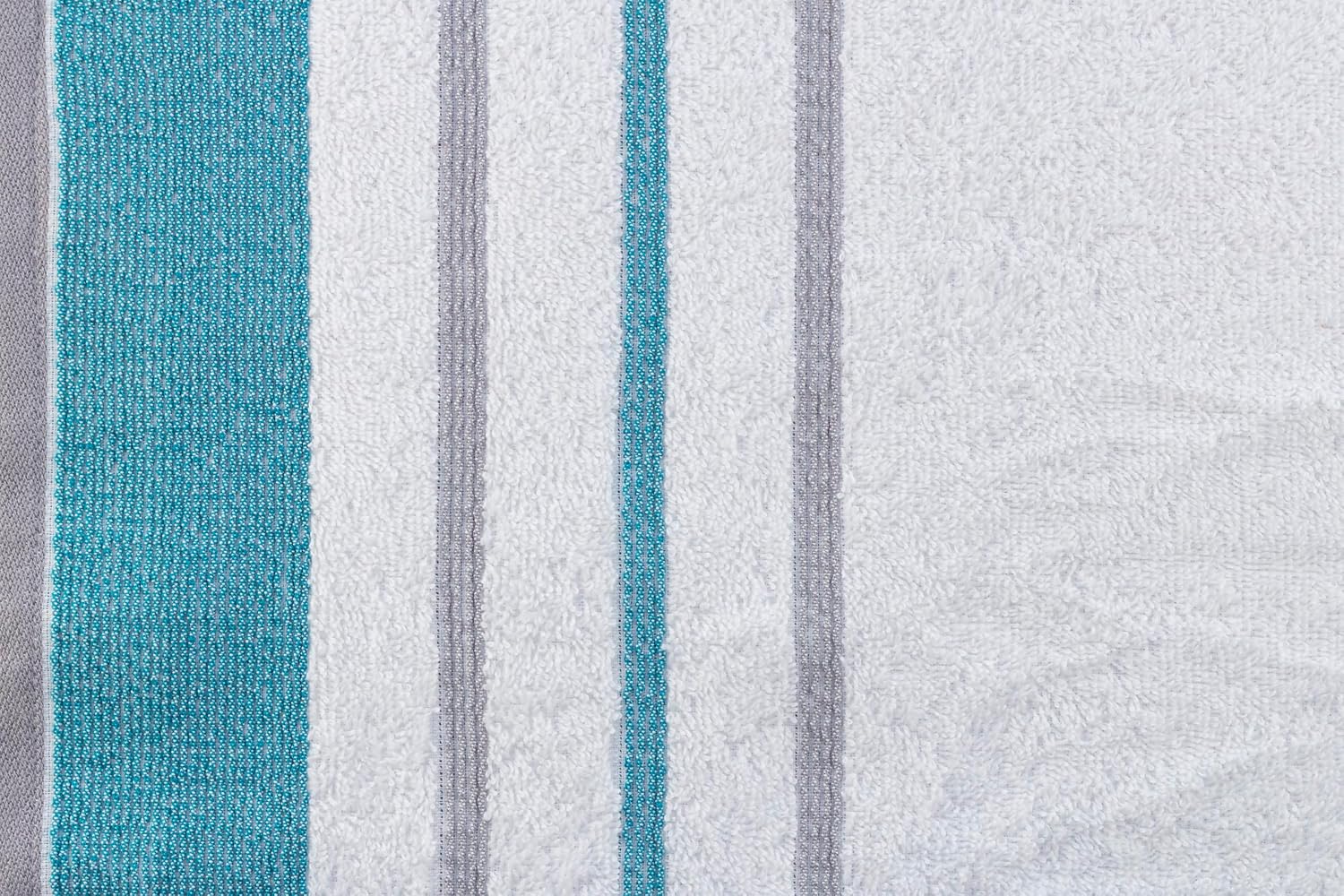 Casa Copenhagen Egyptian Cotton Exotic Hand Towel 400 Gsm (Teal/Grey)- 2 Pcs
