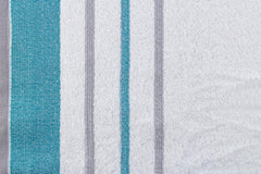 Casa Copenhagen Egyptian Cotton Exotic Hand Towel 400 Gsm (Teal/Grey)- 2 Pcs