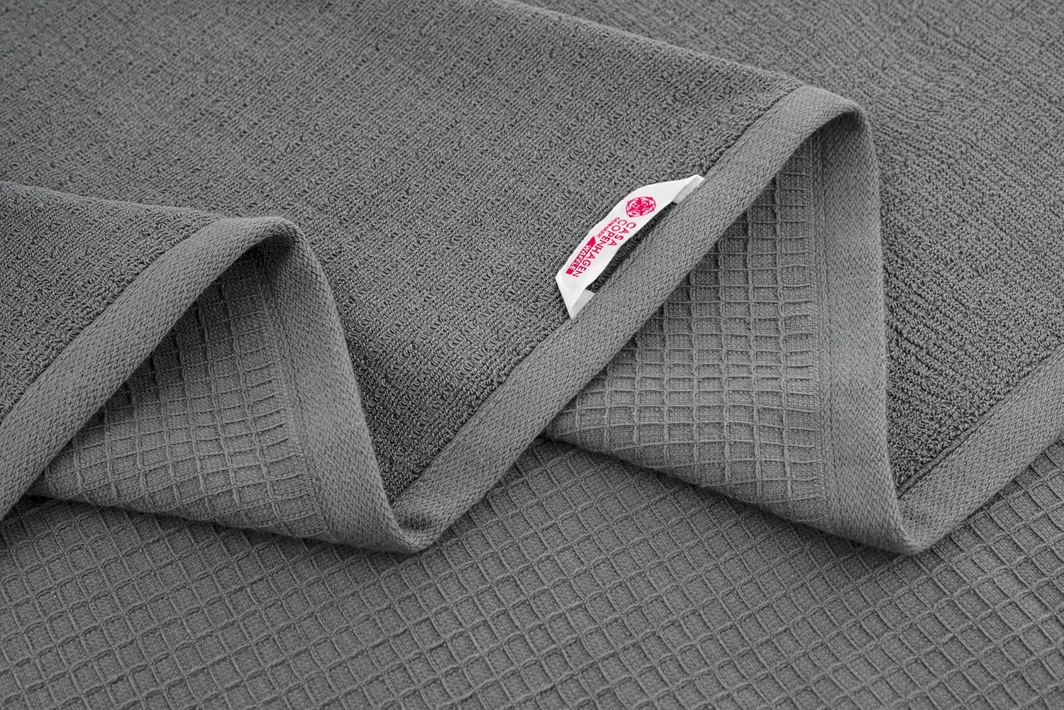Casa Copenhagen Egyptian Cotton Waffle 1 Pcs Large Bath Towel 500 Gsm (Grey Violet)