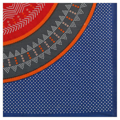 Pure 100% Cotton Double Bed Sheet With 2 Pillow Covers - 90 X 100 Inches, Blue & Red | Beautifully Handcrafted Jaipuri Bedsheets - Skin Friendly Fabric