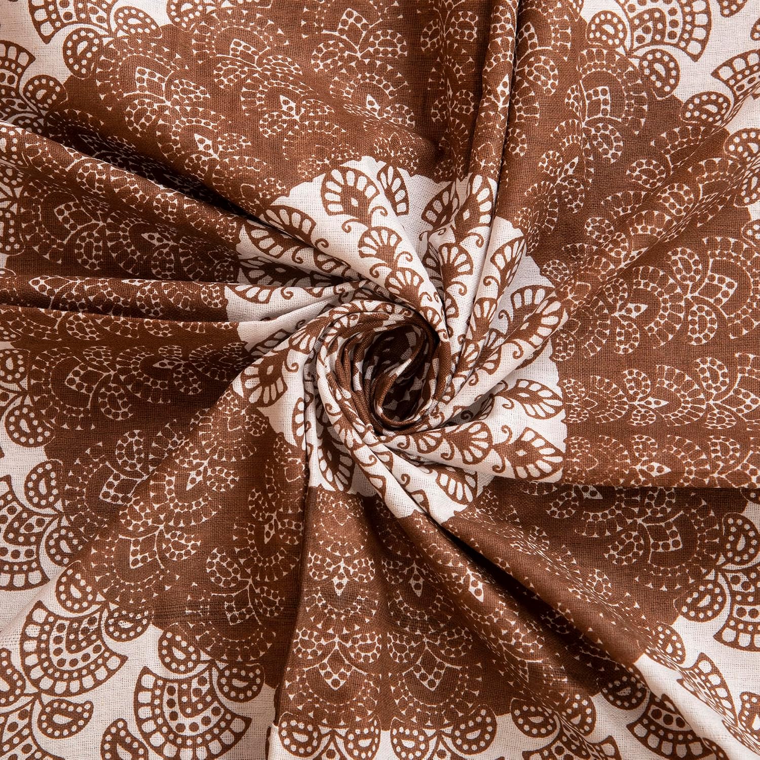 Traditional Jaipuri Single Bedsheet With 1 Pillow Cover - 56 X 86 Inches, Brown & White | Good Gifting Idea For Diwali | Skin Friendly Fabric With Vibrant Colors