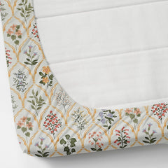Glace Cotton Single Bedsheet Elastic Fitted With 2 Pillow Cover - 48x78x8 Inches, Multicolor | Soft Touch To Skin | Perfect Ideal For House, Hotel, Guest House Bedsheet
