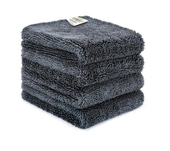Softspun Microfiber Cloth Towel 1000 Gsm | Extra Thick Microfiber Cleaning Cloths Perfect For Bike, Auto, Cars Both Interior & Exterior (Grey)- Pack Of 4
