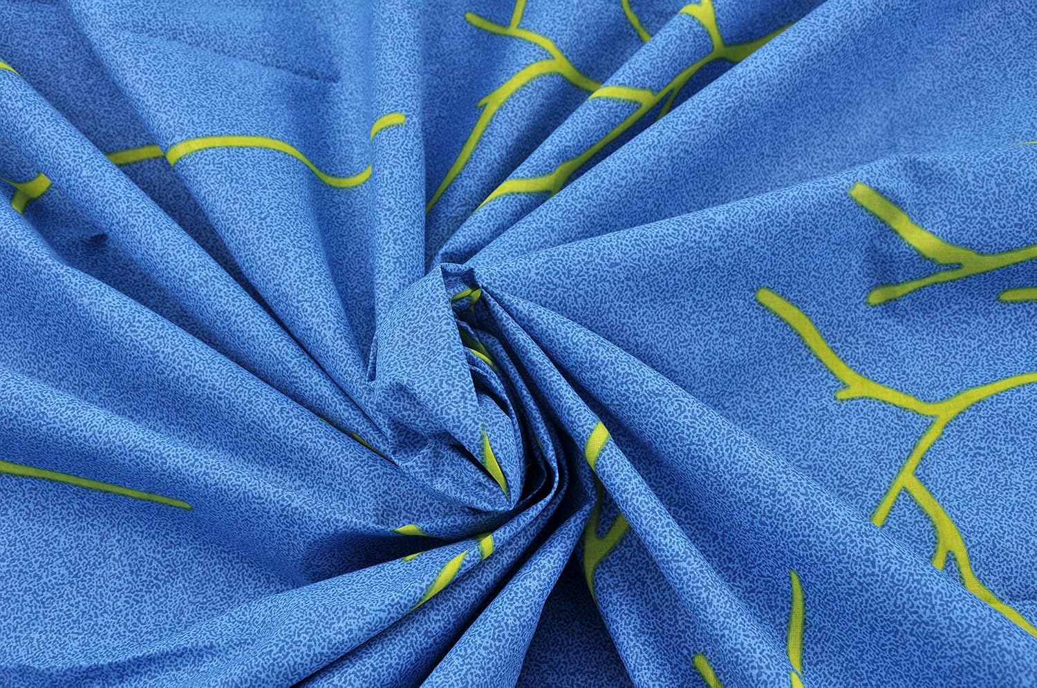 Queen Size For Bedsheet With 2 Pillow Covers - 88 X 96 Inches, Blue & Green | Soft & Comfortable Sleep Experience | Machine Wash In Cold Water