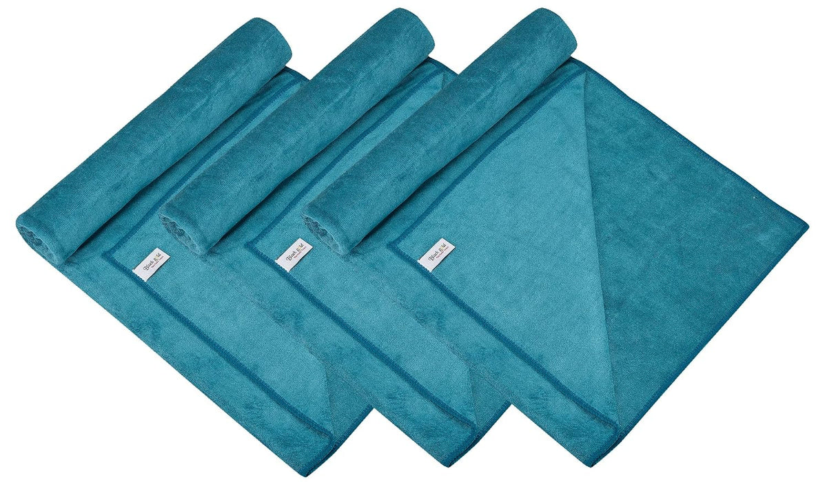 Black Gold The Finer Touch Microfiber Bath Towels 1500 Gsm | Super Absorbent, Lightweight, Ultra-Soft, Fade Resistant (Parot Green) - Pack Of 3