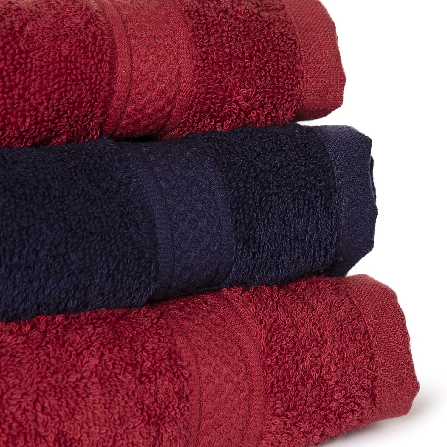 Wakefit Face Towel 500 Gsm | Gym Towel For Men Workout Towel Set Face Towel For Women | Set Of 6 (Chilli Pepper & Navy Blue)