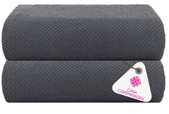 Casa Copenhagen Egyptian Cotton Exotic Hand Towel 400 Gsm (Silver Pine Grey)- 2 Pcs