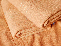Lush Haven Decor Extra Large Big Men Bath Towel 1000 Gsm | 100% Pure Cotton Full Size Xxxl Ultra Soft, Absorbent & Quick Dry Towel (Peach) - Pack Of 2