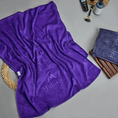 Midastra Microfiber Bath Towel 500 Gsm | Fast Drying, Extra Soft & Absorbent, Perfect for Home, Gym, Travel Bath Towel (Purple)