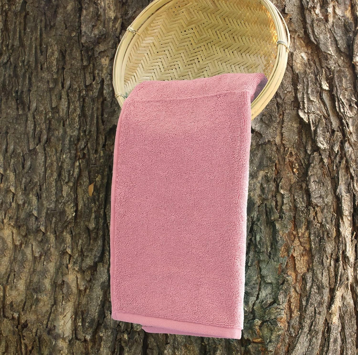 Heelium Bamboo Hand Towel 600 Gsm | Ultra Absorbent & Anti-Bacterial 3x Softer Than Cotton Towels | Pack Of 2 - Peach, Teal