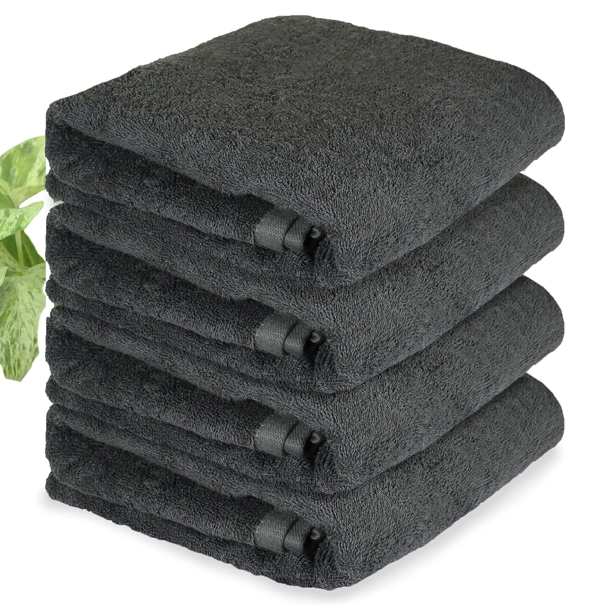 Heelium Bamboo Bath Towel | Lightweight & Quick Drying | Ultra Absorbent Towel 400 Gsm | Pack Of 4 - Grey