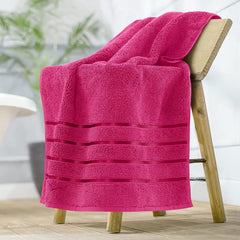 Spread Spain 100% Cotton Bath Towels 600 Gsm | Roman Bath Towel Large Size Soft, Fluffy & Absorbent - Fuchsia