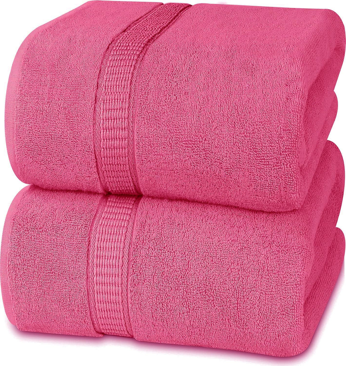 Rewop Microfiber Bath Towels 1200 Gsm | Large Size-Super Soft Coral Fleece Bathing Towel With Hook Quick Dry Super Absorbent-Bath Towel For Men & Women (Pink)- Pack Of 2
