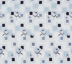 1 Single Bedsheet With 1 Pillow Cover - 60 X 90 Inches, White & Blue | All Around Elastic Fitted Bedsheets | Hand Wash Or Machine Wash Warm