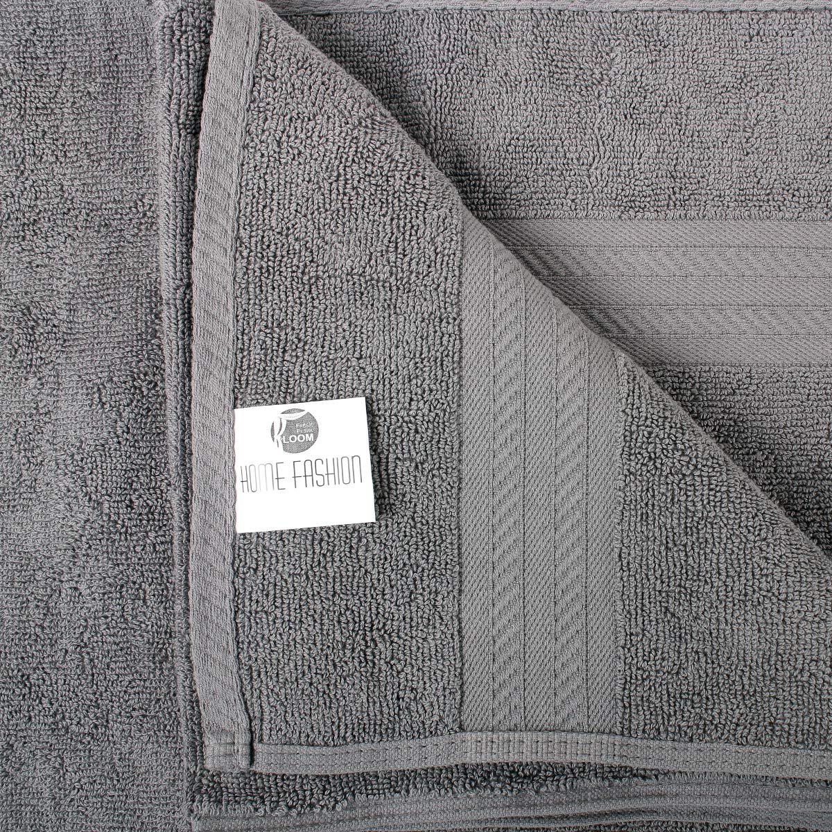Fresh From Loom Luxury Edition Egyptian 100% Pure Cotton Bath Towel 2400 Gsm | High Water Heavy Soft Dual Stitched Bath Towel (Grey) - 4 Pcs