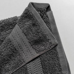 Ddecor Cotton Hand Towel 500 Gsm - Pack Of 2 (Grey)