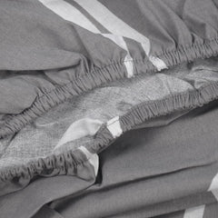 1 Fitted Single Bedsheet Cotton With 1 Pillow Cover - 36 X 78 Inches, Grey | Elegant Printed Bedding Set For Daily Use | 144 Thread Count