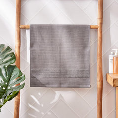 100% Bci Cotton Waffle Hand Towel 250 Gsm (Grey)
