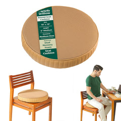 Round Chair Cushion Pad, Memory Foam Pillow, Seat Cushion, King Size - 18 Inch | High-Resilience Pillow, Hip Support & Back Pain Relief | Sitting Pillow, Office Chair Cushion - Set Of 1