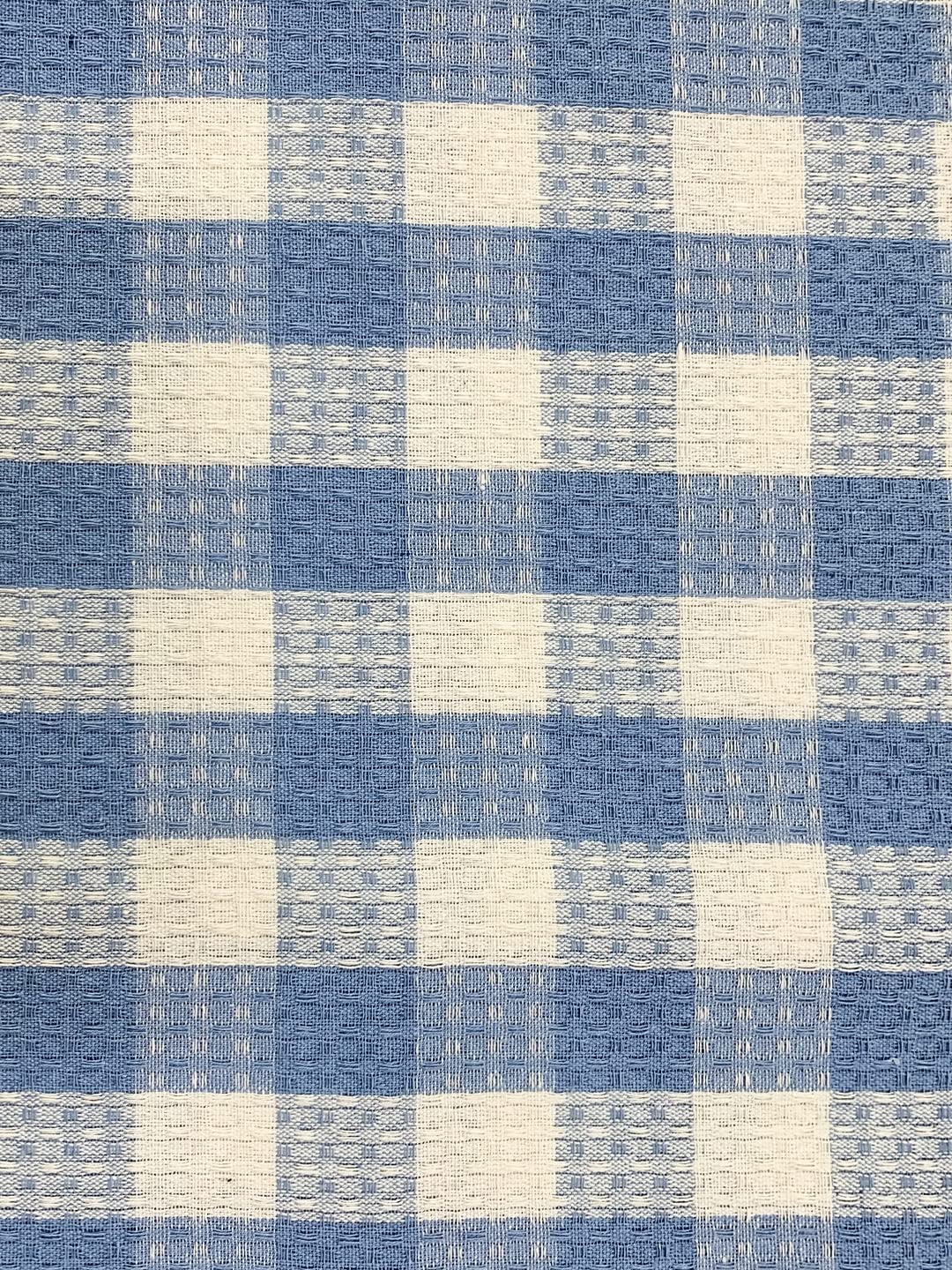 Athom Living Premium Cotton Light Weight Quick-Dry High Absorbent Cotton Bath Towel 250 Gsm, (Blue Checks)