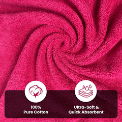 Absorb Pro Microfiber 100% Cotton Bath Towel 600 Gsm | Ultra Soft, Highly Absorbent, Quick Drying Large Size Bath Towels For Men & Women (Disney Pink)