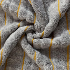 Spaces 100% Cotton Bath Towel 575 Gsm | Ribbed Texture High Absorbency High Loft Cotton Bath Towels (Silver)