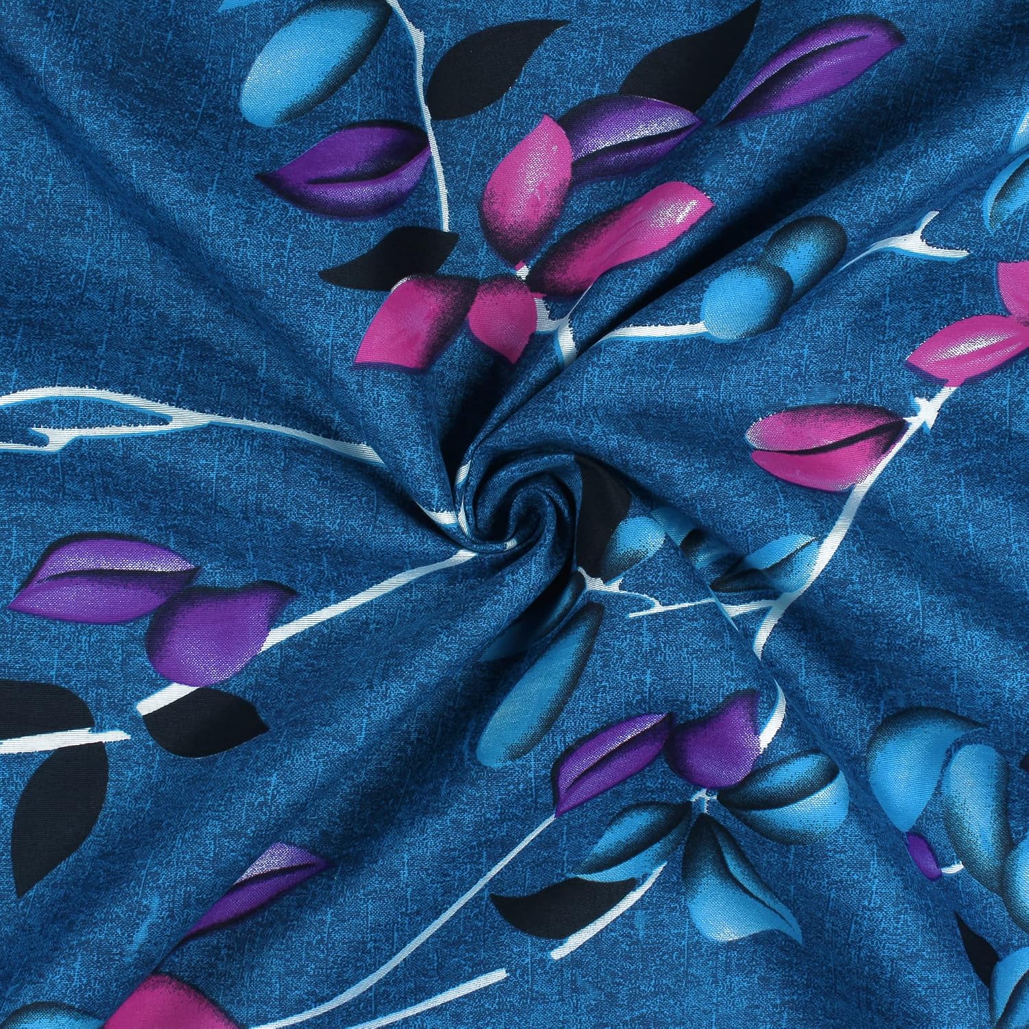 Microfiber Double Bedsheet With 2 King Size Pillow Covers - 88 X 100 Inches, Blue | Wrinkle Free & Breathable | Perfect For All Seasons & Everyday Use