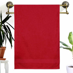 Dreamscape 100% Cotton Bath Towel 1100 Gsm - Set Of 2 (Turquoise & Red)