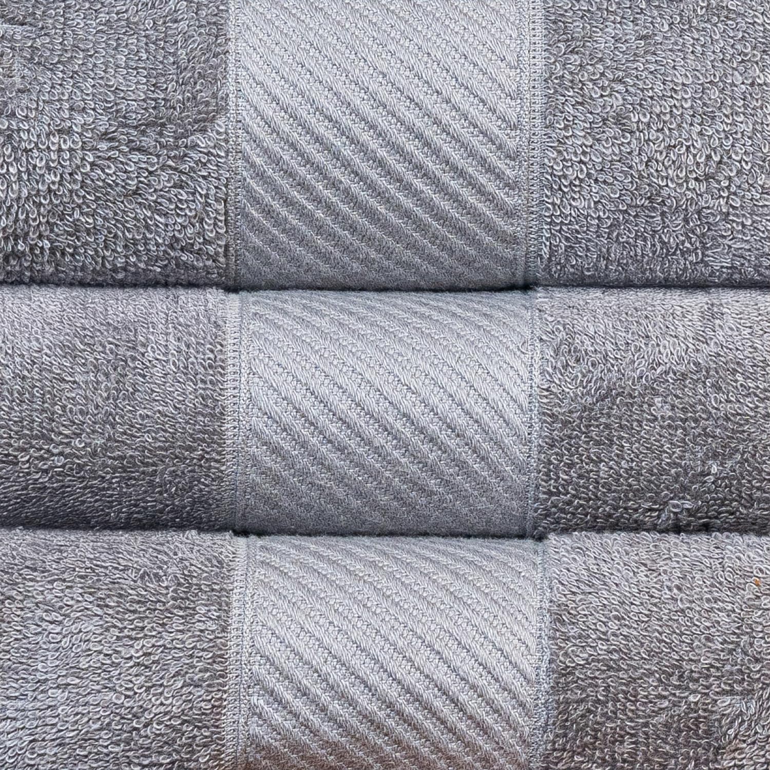 Himeya Bamboo Bath Towel 1500 Gsm | Ultra Absorbent 3x Softer Than Cotton Towels (Steel Grey) - Pack Of 3