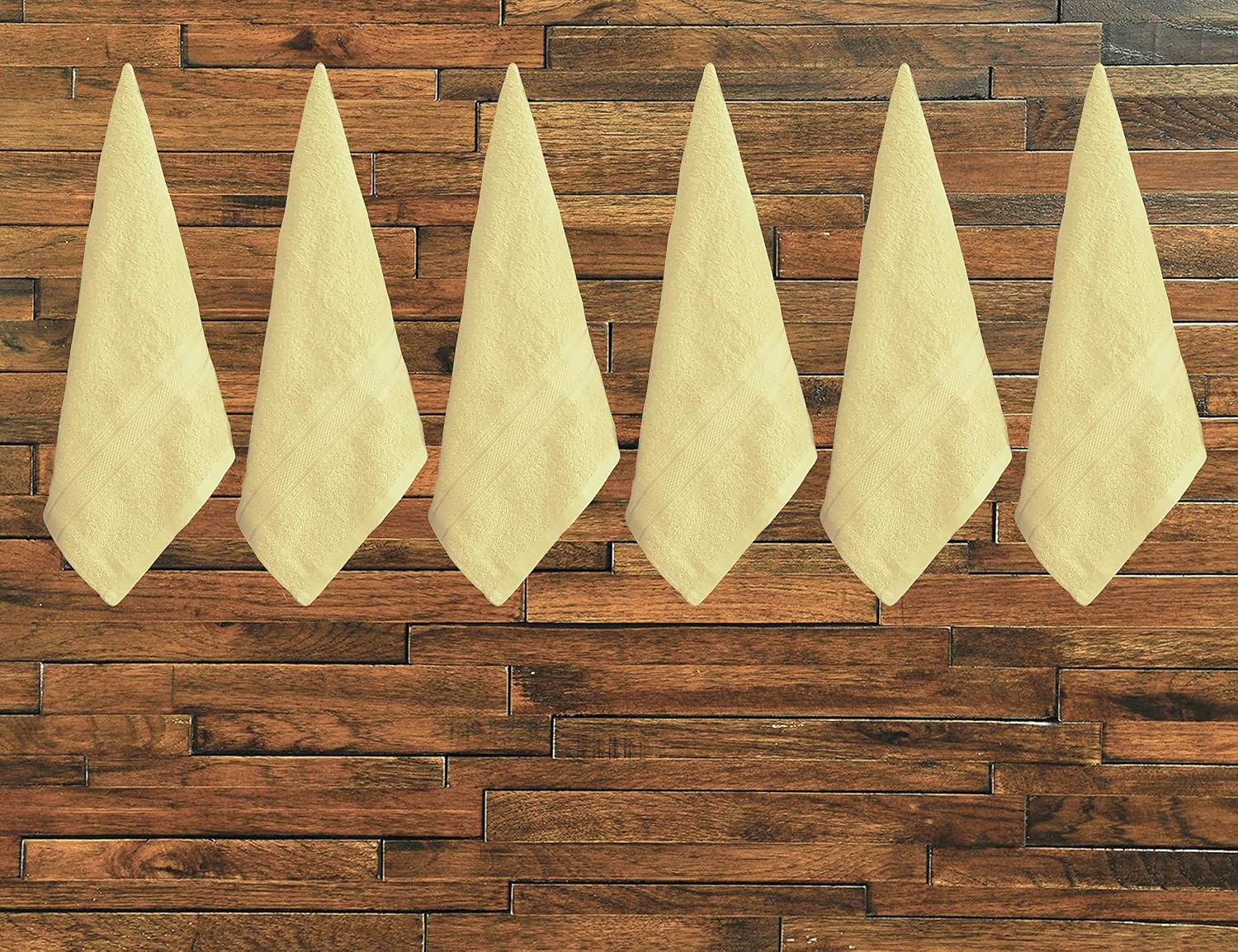 Ksc Shop Premium Luxury Cotton Face Towel 900 Gsm | Ultra Soft Highly Absorbent Face Towel (Beige) - Pack Of 6