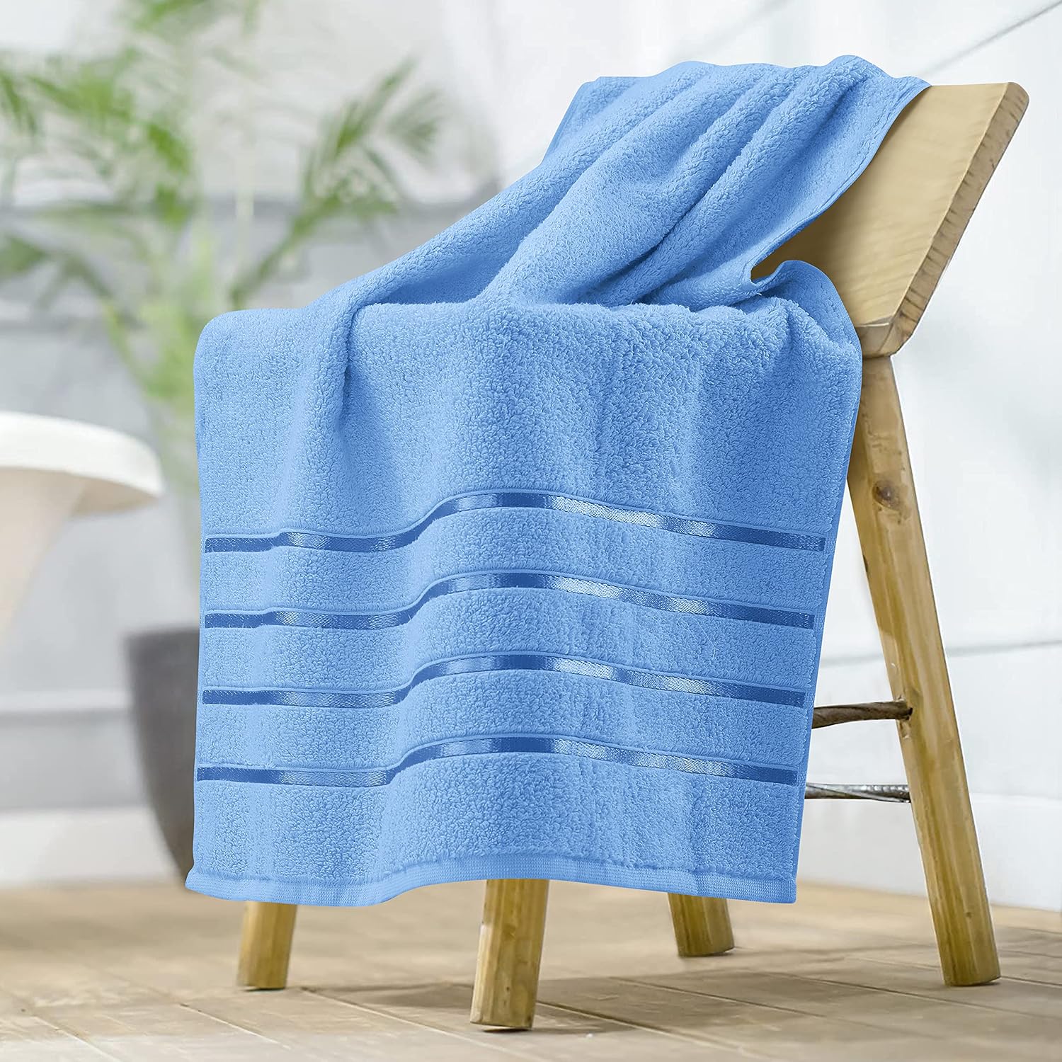 Spread Spain 100% Cotton Hand Towel 600 Gsm | Soft, Fluffy, Super Absorbent & Quick Dry Towels For Pool, Spa & Gym (Blue)