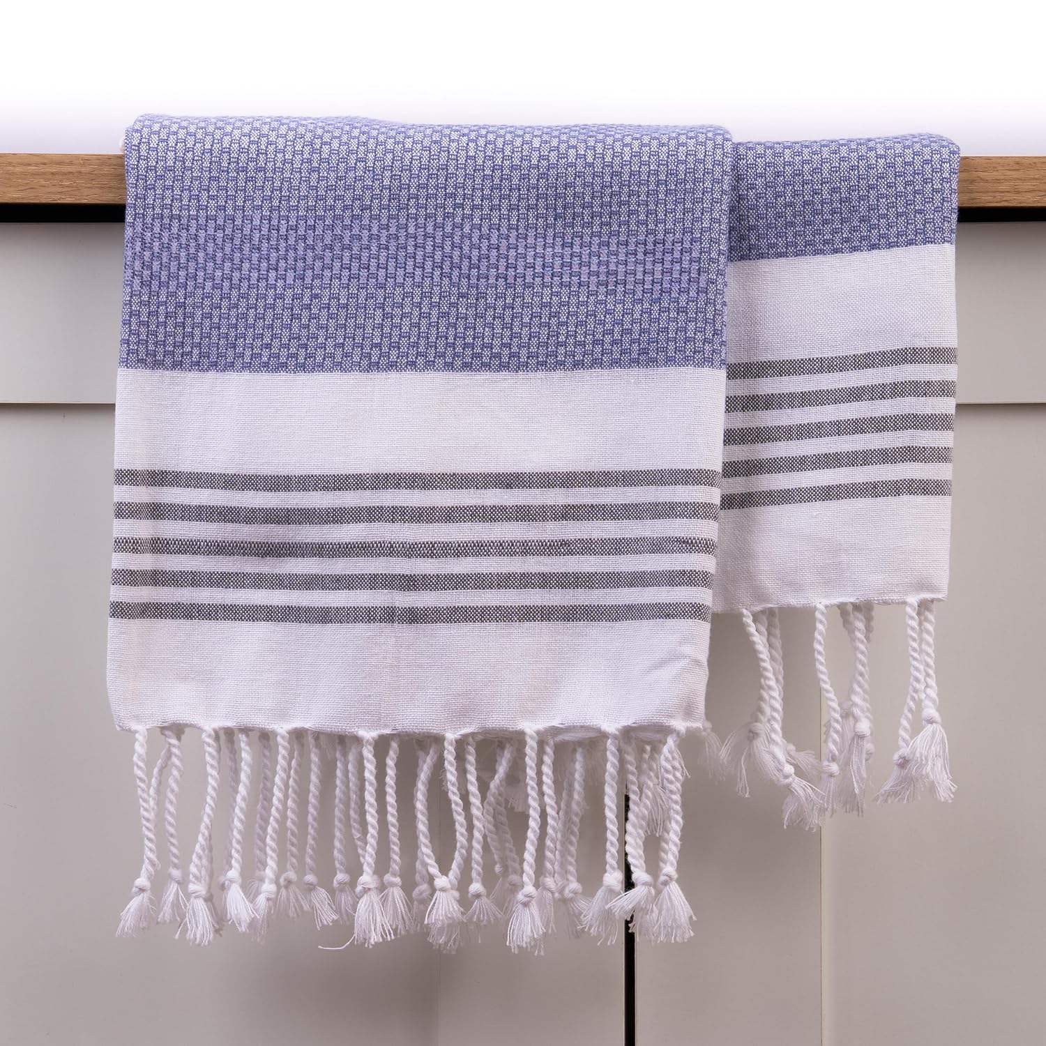 Haber Premium Light Weight 100% Cotton Bath Towel 250 Gsm | Unique Micro Waffle Texture For Active Feel, Quick Absorption & Faster Drying Towel (Heather)