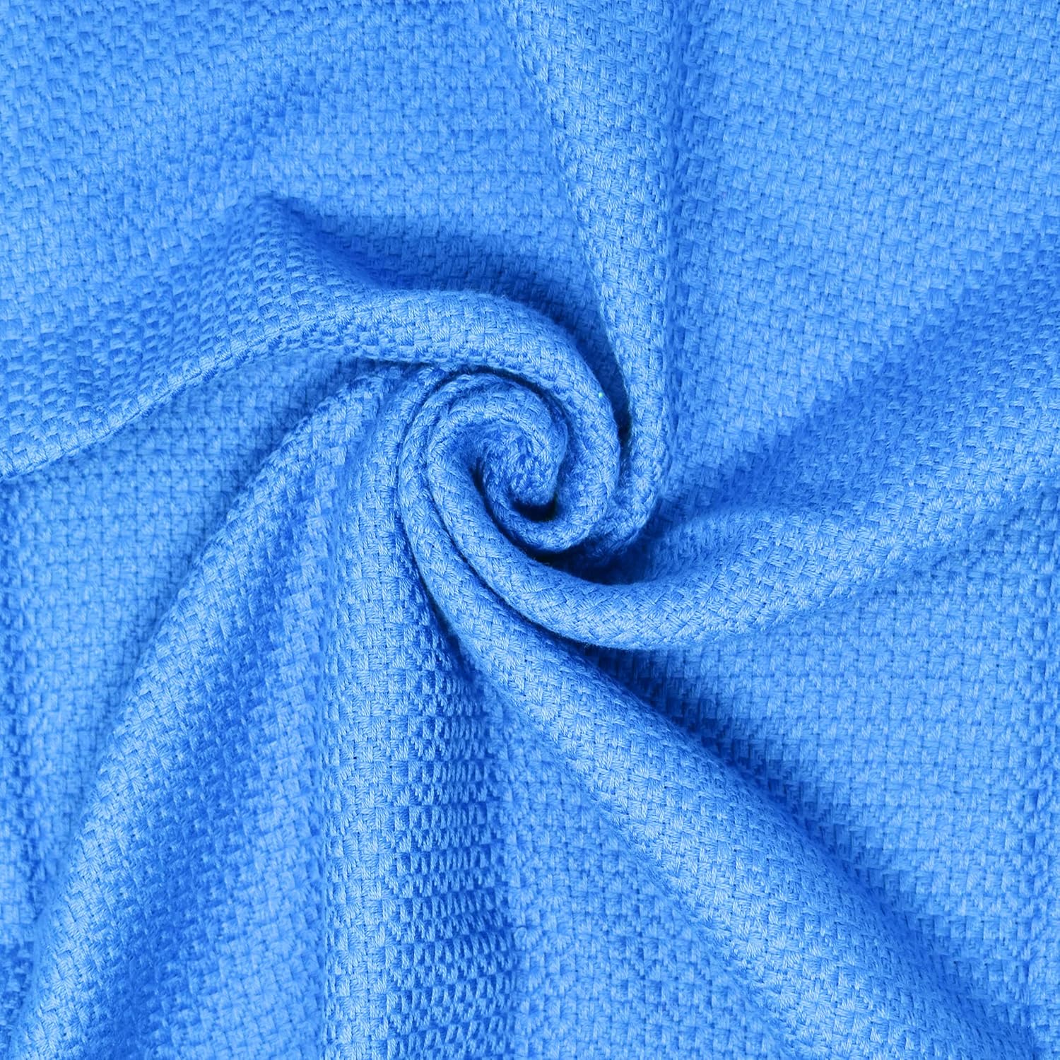 Pring Cotton Plain Dobby Thick Bath Towel 450 Gsm (Blue)