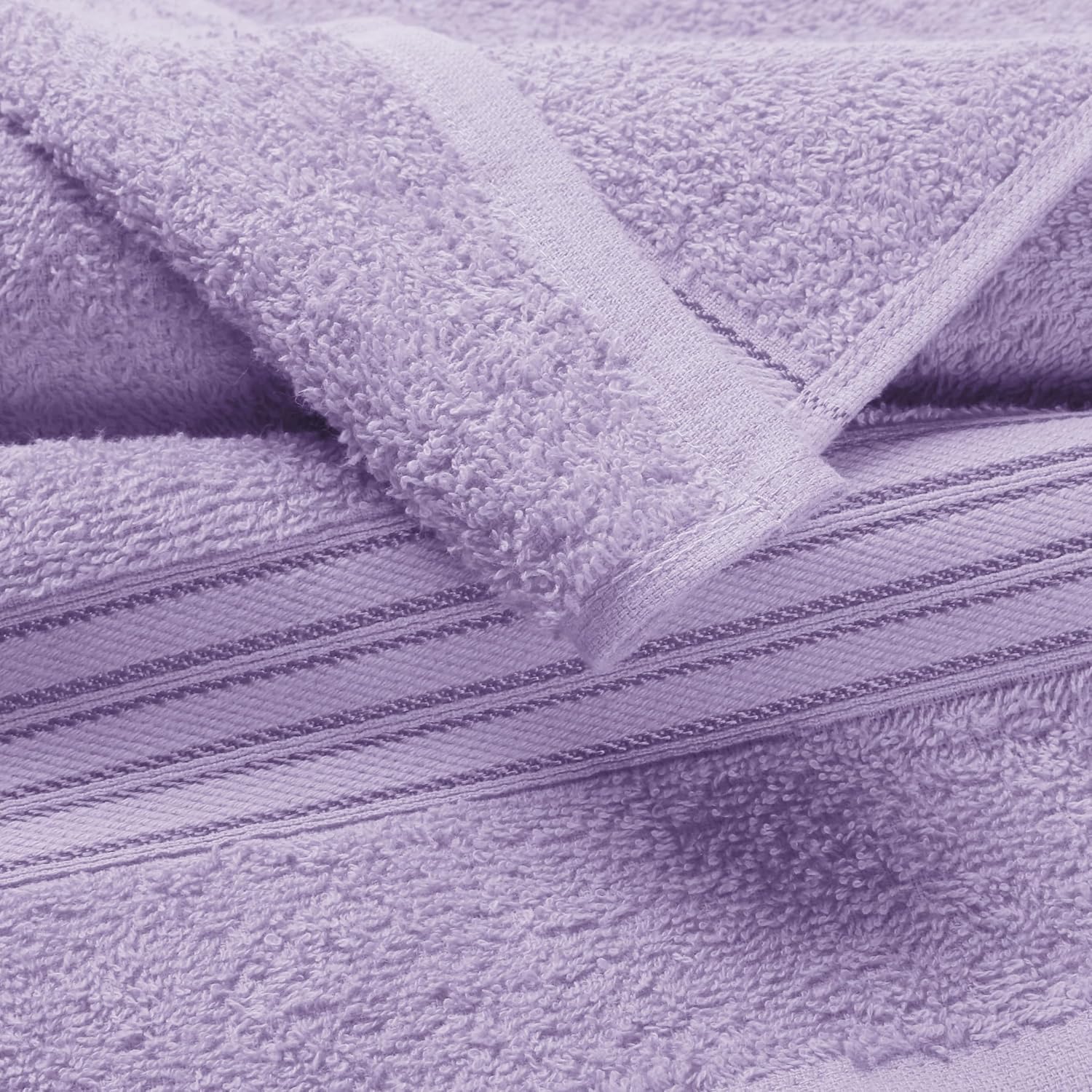 Boutiquo 100% Cotton Bath, Hand & Face Towel 900 Gsm | Eco-Friendly Towels For Men & Women, Ultra Soft & Highly Absorbent - Purple (Pack Of 3)