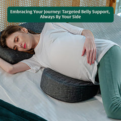 Memory Foam Pregnancy Pillow, For Pregnant Women, Maternity Pillow, Grey | Pillow Wedge For Belly & Back Support -Perfect Pregnancy Gift For Time Mom | Sleeping, Resting, Multipurpose Use