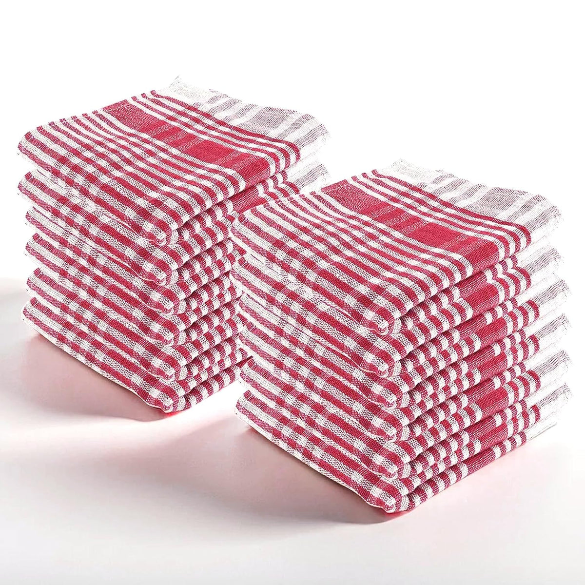 Kuber Industries Cotton Kitchen Towel 450 Gsm | Fridge, Table, Kitchen Platform Cleaning & Roti Napkins - Pink (12 Piece)