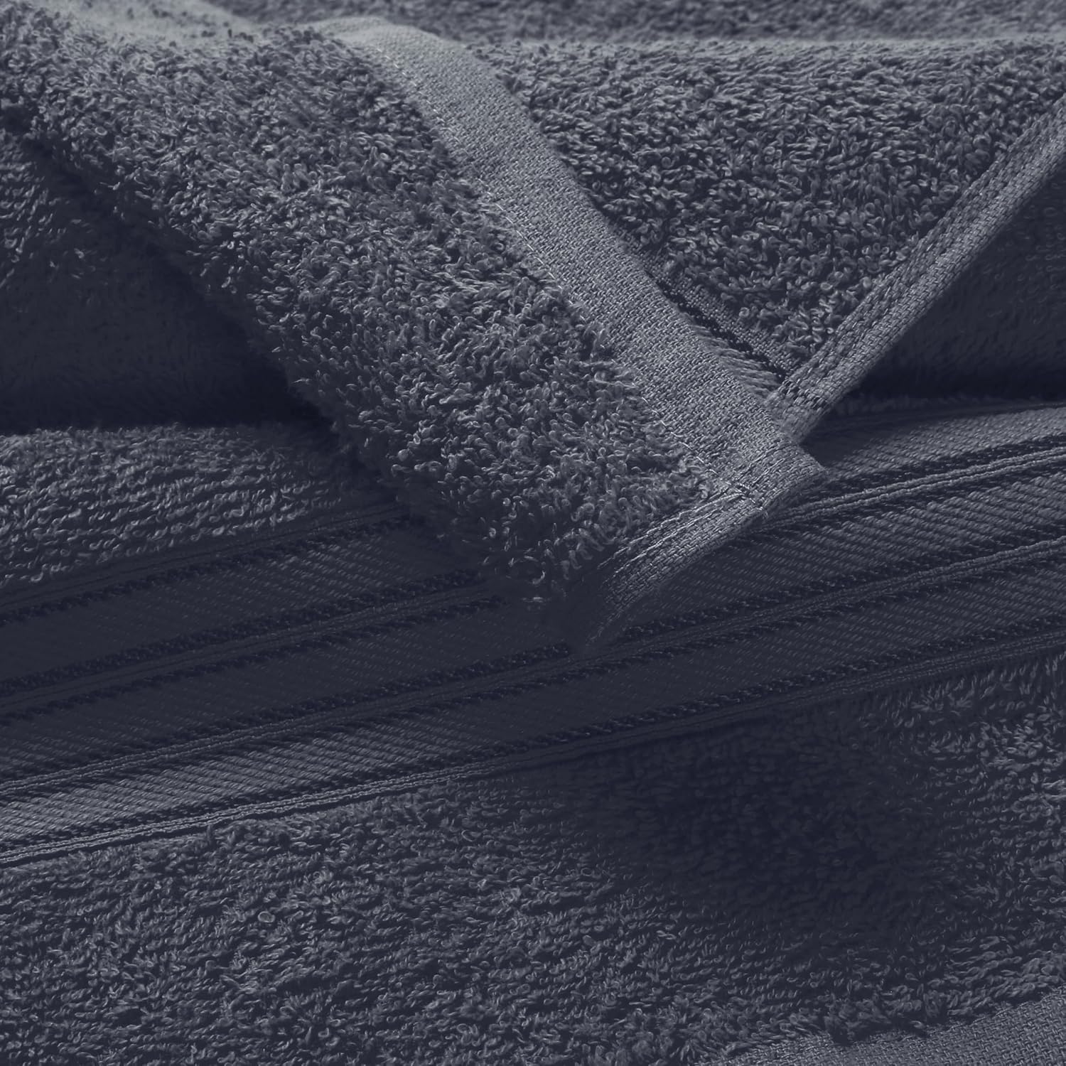 Boutiquo 100% Cotton Bath Towel 500 Gsm | Compact Quick Dry Lightweight Soft & Highly Absorbent Large Size Bath Towel - Charcoal Grey