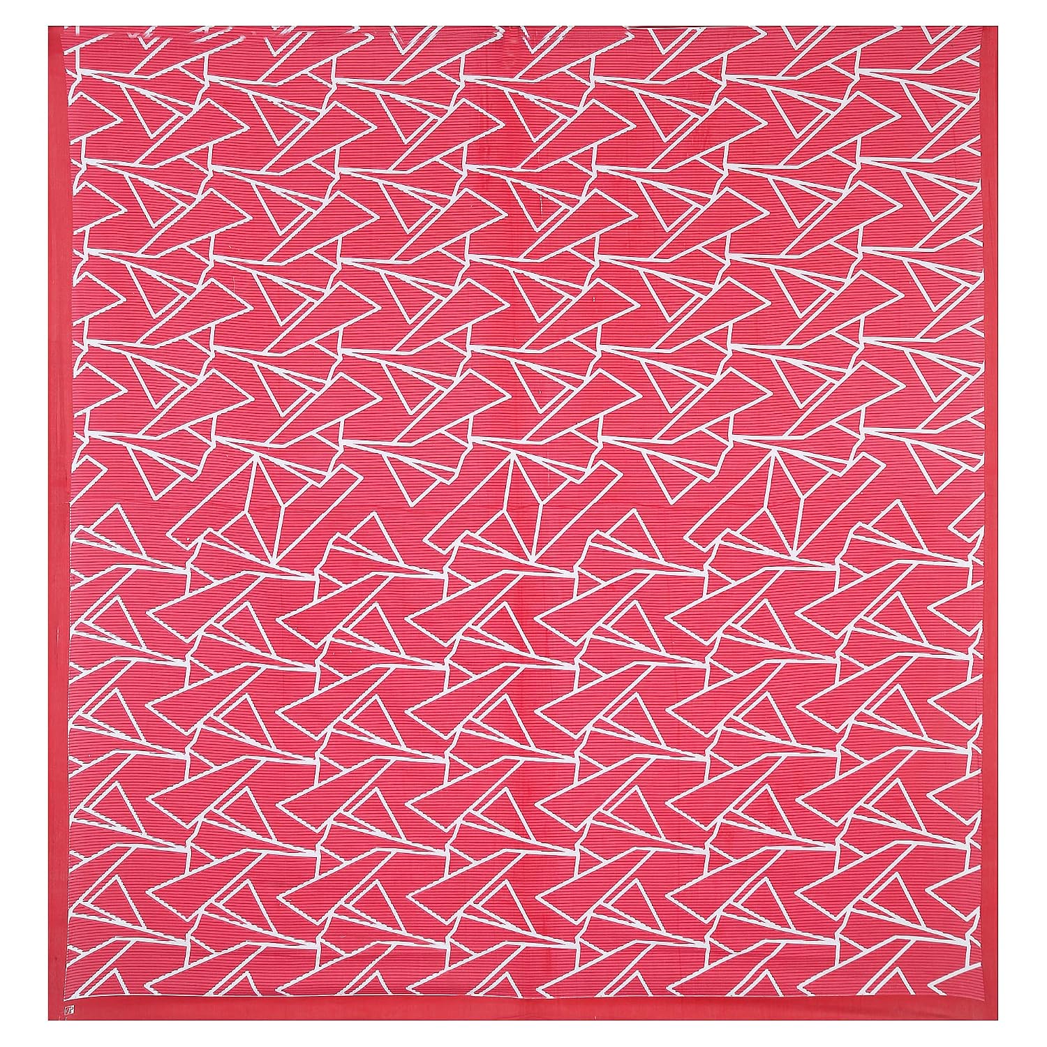 Printed Double Bedsheets For King Size With Tow Matching Pillow Covers - 90 X 100 Inches, Red & White | Comfort Jaipuri Collection Bedsheet - Suitable For All Seasons