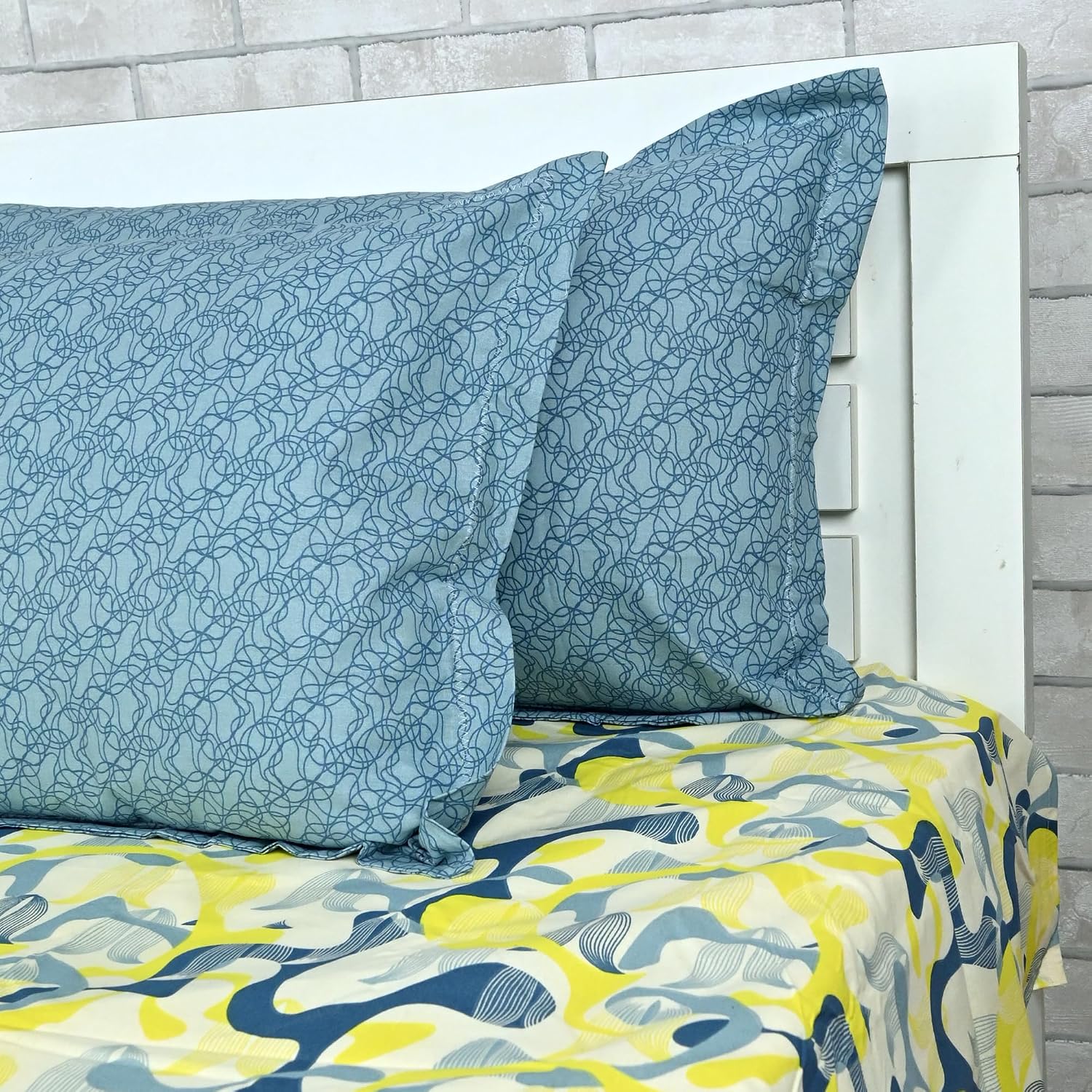 Cotton Double Bedsheet With 2 Pillow Covers - 87 X 100 Inches, Light Green | Smooth & Comfortable For Daily Use - All Weather Coziness & Bedroom Style