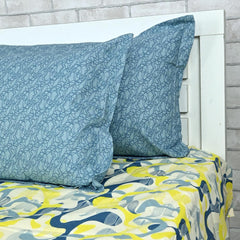 Cotton Double Bedsheet With 2 Pillow Covers - 87 X 100 Inches, Light Green | Smooth & Comfortable For Daily Use - All Weather Coziness & Bedroom Style