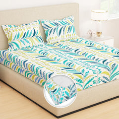 All Around Elastic Fitted Bedsheet With 2 Matching Pillow Covers - 60 X 72 Inches, Multicolor | Long Lasting Use & Everyday Luxury | Ideal For All Seasons