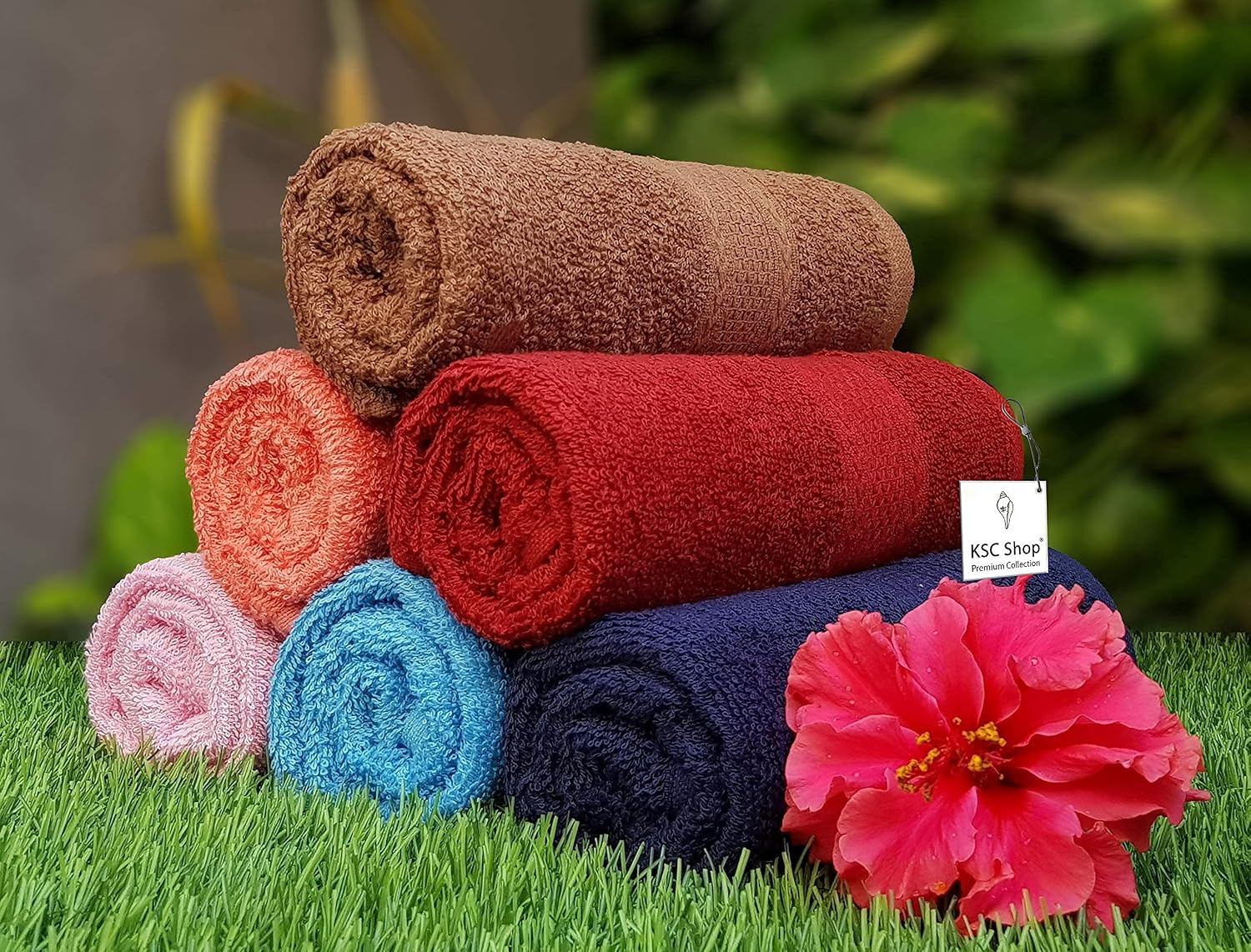 Ksc Shop Royal Cotton Hand Towel 750 Gsm - Set Of 6 (Multicolor)